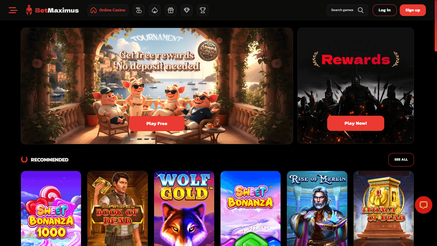 BetMaximus Casino Desktop screenshot